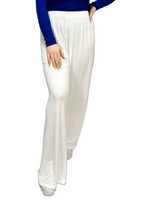 Load image into Gallery viewer, Womens Ladies Plus Size Plain Palazzo Wide Leg Flared Trousers Pants UK 8 TO 26