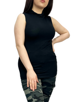 Load image into Gallery viewer, Women Turtle Neck Sleeveless Tops Bodycon Casual Shirt Jumper Top Plain Polo Neck