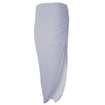 Load image into Gallery viewer, Ladies Ruched Slit Maxi Skirt Plain Stretchy Side Split Summer Party Long Skirt