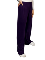 Load image into Gallery viewer, Womens Ladies Plus Size Plain Palazzo Wide Leg Flared Trousers Pants UK 8 TO 26