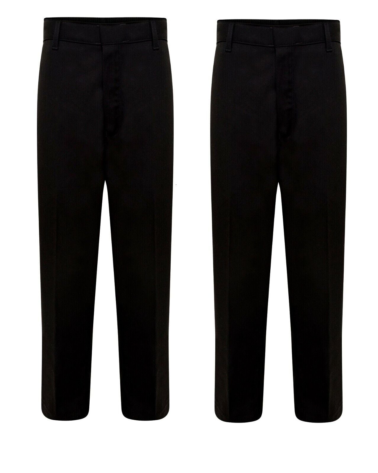 LUXE DIVA Boys School Trousers Wider Fit Half Elastic