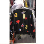 Load image into Gallery viewer, LUXEDIVA New Ladies Plus Size Printed Bomber Zip Up Long Sleeve Jackets 14-28