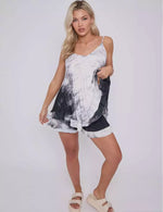 Load image into Gallery viewer, LUXEDIVA LADIES TYE DYE 2 PIECE SHORT SET ITALIAN STYLE