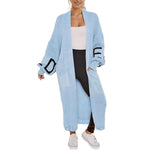 Load image into Gallery viewer, LUXE DIVA Women’s Ladies Love Print Balloon Sleeve Long Cardigan Knitted Jumper Top