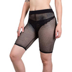 Load image into Gallery viewer, LUXE DIVA  women Ladies Fishnet Crop Tops ,Minidress Cycling Shorts & Hotpant