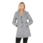 Load image into Gallery viewer, LUXE-DIVE Ladies 2 Pocket Italian Wool Look Long Sleeve Collared Front Button Jacket Coat