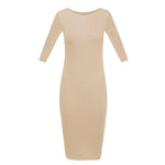 Load image into Gallery viewer, LUXE DIVA Ladies Womens Long Sleeve Stretch Jersey Bodycon Printed MIDI Dress Plus Size