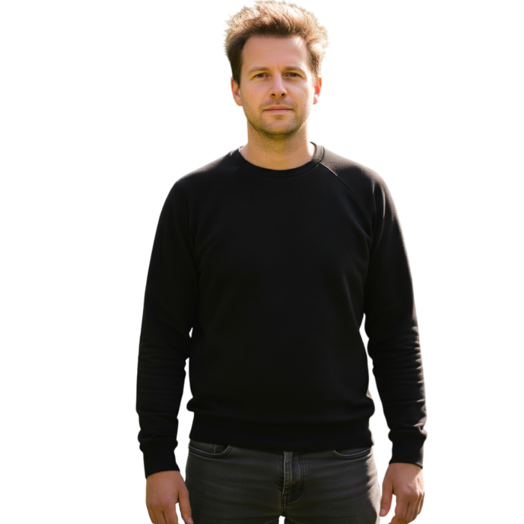 LUXE DIVA Men's Long Sleeve Crew Neck Sweatshirt – Classic Fit, Soft Cotton Blend, Casual Daily Wear, Long Sleeve Pullover – Stylish & Comfortable Layer