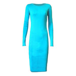 Load image into Gallery viewer, LUXE DIVA Ladies Womens Long Sleeve Stretch Jersey Bodycon Printed MIDI Dress Plus Size
