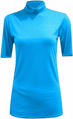 Load image into Gallery viewer, Womens Ladies Turtle Polo Neck Jumper Short Sleeve Top High Neck T Shirt Top Plus 16-26