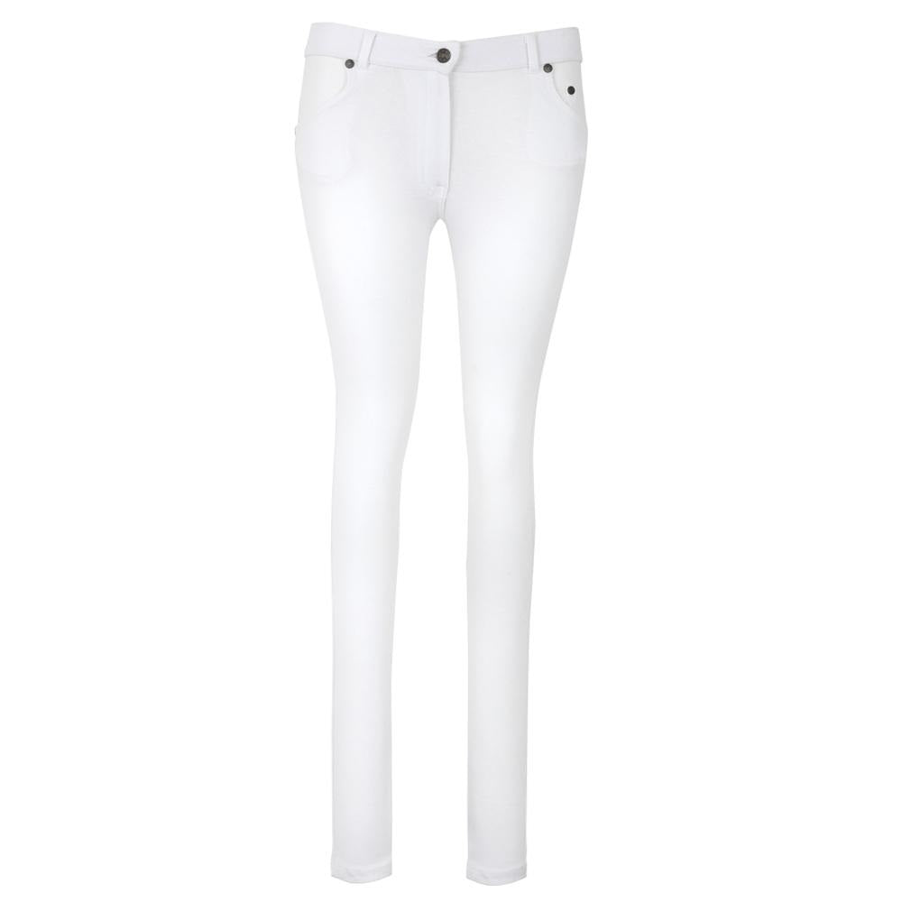 LUXE DIVA Ladies Women & Girls Stretch Denim Look Skinny Jeggings Leggings with Zip and Pockets UK Size 10-22