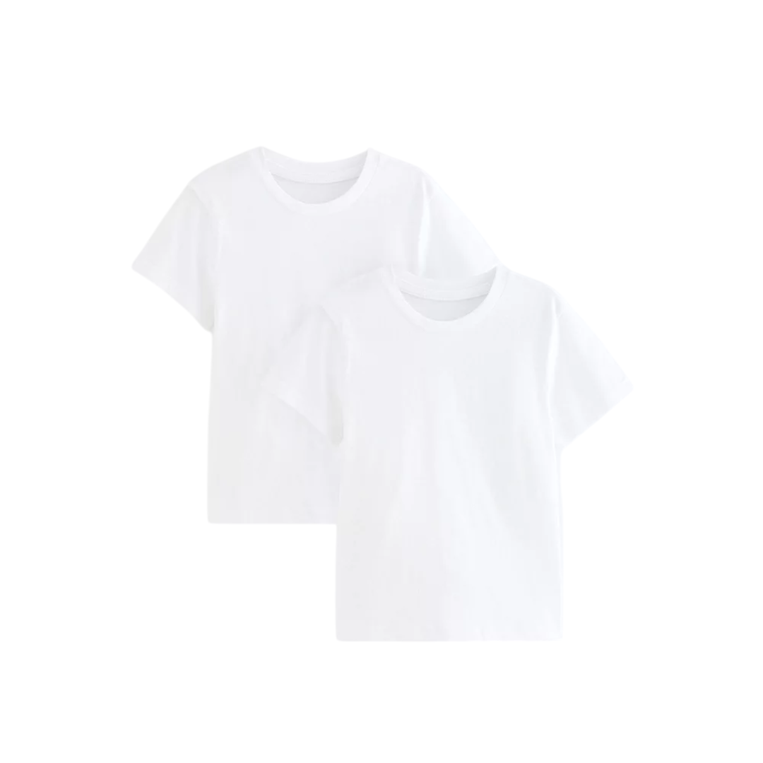 LUXE DIVA Kids Short Sleeve School Crew Neck T-Shirt in Soft Cotton. Ages 3–16 Black or White. Comfy, Stylish, Perfect for School Wear