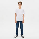 Load image into Gallery viewer, LUXE DIVA Kids Short Sleeve School Crew Neck T-Shirt in Soft Cotton. Ages 3–16 Black or White. Comfy, Stylish, Perfect for School Wear