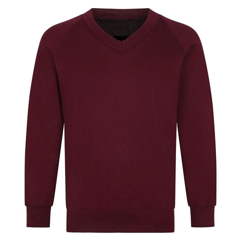 Girls Boys Jumper Pullover V Neck School Uniform Kids Long Sleeve Sweater