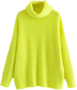 Load image into Gallery viewer, LUXE DIVA Women Chunky Knitted High Polo Roll Neck Baggy Oversized Winter Jumper Dress Top