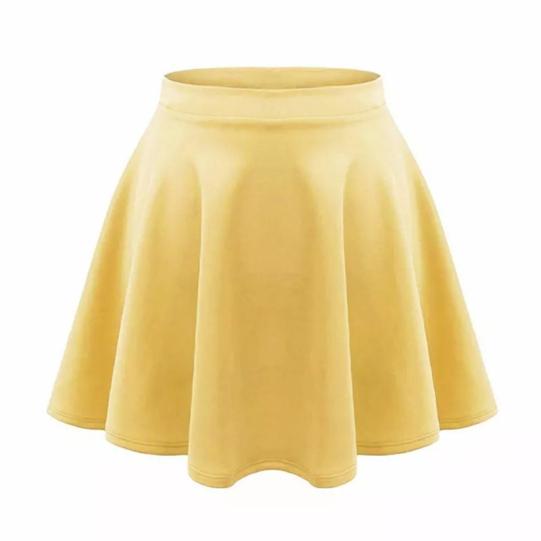 LUXE DIVA Girls Skater Skirt Flared High Waisted Flippy Stretch Mini Tutu Fancy School Skirts 5-14 Years