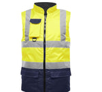 Load image into Gallery viewer, LUXE DIVA Hi Viz Bodywarmer Reversible Fleece Lined High Visibility Gilet Hi Vis Reflective Waterproof Workwear Padded Vest Security Safety Wear Warm Waistcoat