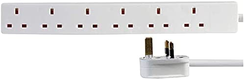 LUXE DIVA Extension Lead 6 Way 2 Metre