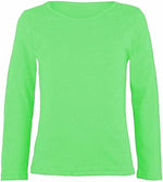 Load image into Gallery viewer, Girls Boy Kids Plain Basic Long Sleeve Round Neck T-Shirt Stretch School Tee Top 7-13 Years