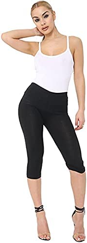 LUXE DIVA Women's Cropped Cotton Leggings