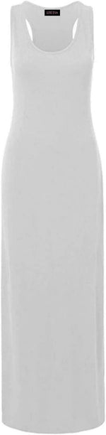 Load image into Gallery viewer, Womens Summer Maxi Casual Dress Ladies Racer Back Long Beach Dress with Short-Sleeve Crew-Neck Loose Sizes 8-26