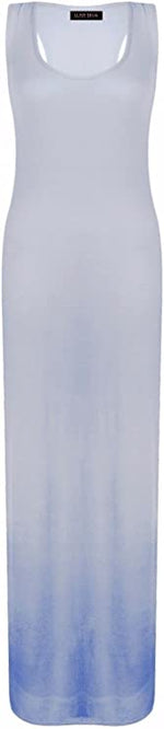 Load image into Gallery viewer, Womens Summer Maxi Casual Dress Ladies Racer Back Long Beach Dress with Short-Sleeve Crew-Neck Loose Sizes 8-26