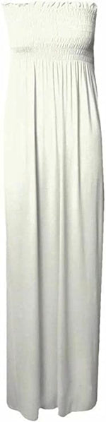 Load image into Gallery viewer, Plus Size Womens Printed Bandeau Strapless Shirred Ladies Long Maxi Dress