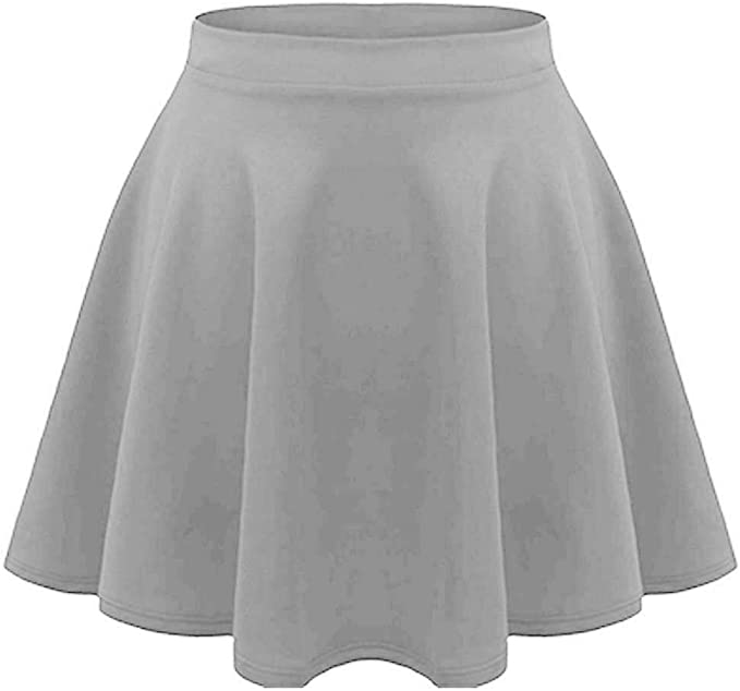 LUXE DIVA Girls Skater Skirt Flared High Waisted Flippy Stretch Mini Tutu Fancy School Skirts 5-14 Years