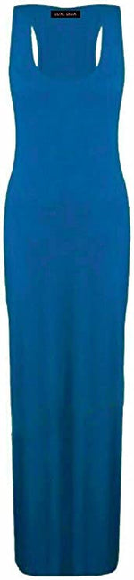 Load image into Gallery viewer, Womens Summer Maxi Casual Dress Ladies Racer Back Long Beach Dress with Short-Sleeve Crew-Neck Loose Sizes 8-26