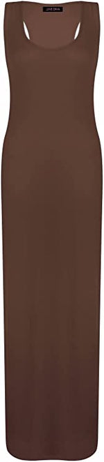 Load image into Gallery viewer, Womens Summer Maxi Casual Dress Ladies Racer Back Long Beach Dress with Short-Sleeve Crew-Neck Loose Sizes 8-26