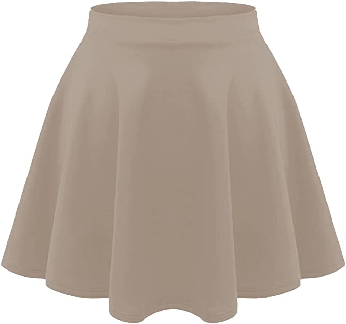 LUXE DIVA Girls Skater Skirt Flared High Waisted Flippy Stretch Mini Tutu Fancy School Skirts 5-14 Years
