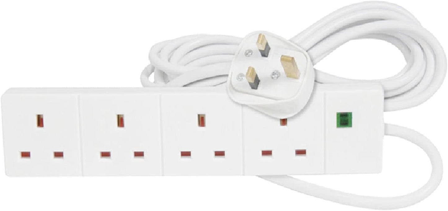 LUXE DIVA Extension Lead 4 Gang 2 Metre