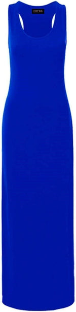 Load image into Gallery viewer, Womens Summer Maxi Casual Dress Ladies Racer Back Long Beach Dress with Short-Sleeve Crew-Neck Loose Sizes 8-26