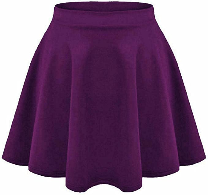 LUXE DIVA Girls Skater Skirt Flared High Waisted Flippy Stretch Mini Tutu Fancy School Skirts 5-14 Years