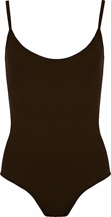 Womens Strappy Sleeveless Ladies Camisole Vest Bodysuit Leotard Top - 8-26