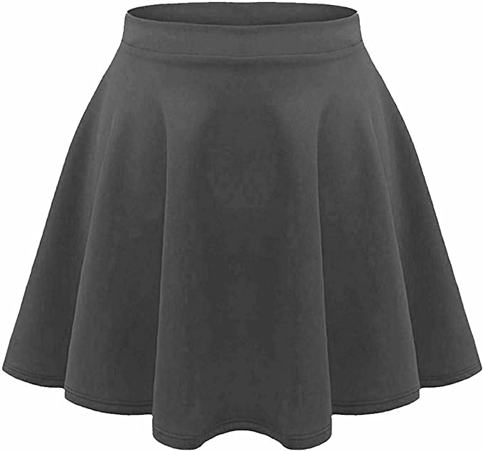 LUXE DIVA Girls Skater Skirt Flared High Waisted Flippy Stretch Mini Tutu Fancy School Skirts 5-14 Years