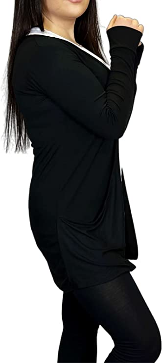 Ladies Long Sleeve Pocket Cardigan Womens Top Sizes 16-26