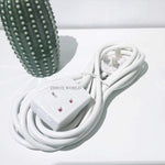 Load image into Gallery viewer, 1 Way 3 Metre Gang Single Socket Mains Power Extension Lead 13A UK 3Pin Plug (3M, White)