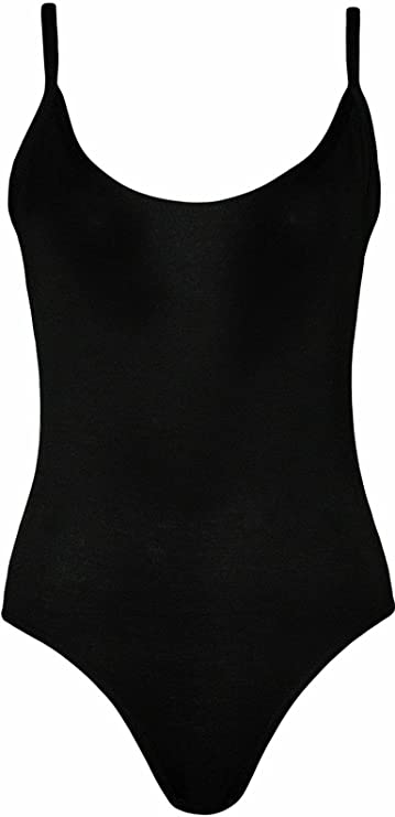 Womens Strappy Sleeveless Ladies Camisole Vest Bodysuit Leotard Top - 8-26