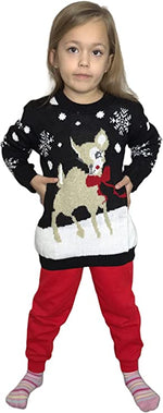 Load image into Gallery viewer, Children's Kids Girls Boys Bambi Christmas Jumper