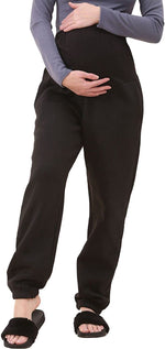 Load image into Gallery viewer, Women's Pregnancy Fleece Jogger Full Ankle Length Over The Bump Maternity Leggings Loose Casual Joggers Pregnant Pants for Belly Support UK
