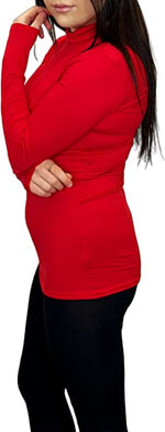 Load image into Gallery viewer, Ladies Polo Roll Neck Long Sleeve Turtle Neck Plain Jumpers for Women Top Womens Ladies New Plain Turtle Polo Roll Neck Long Sleeve Stretch Jumper T-Shirt Tee Top 8-14