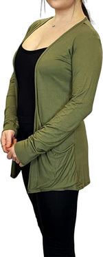 Load image into Gallery viewer, Ladies Long Sleeve Pocket Cardigan Womens Top Sizes 8-14