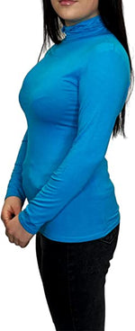 Load image into Gallery viewer, Ladies Polo Roll Neck Long Sleeve Turtle Neck Plain Jumpers for Women Top Womens Ladies New Plain Turtle Polo Roll Neck Long Sleeve Stretch Jumper T-Shirt Tee Top 8-14