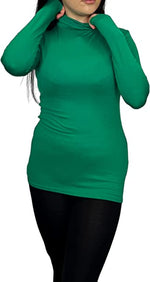 Load image into Gallery viewer, Ladies Polo Roll Neck Long Sleeve Turtle Neck Plain Jumpers for Women Top Womens Ladies New Plain Turtle Polo Roll Neck Long Sleeve Stretch Jumper T-Shirt Tee Top 8-14