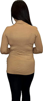 Load image into Gallery viewer, Ladies Polo Roll Neck Long Sleeve Turtle Neck Plain Jumpers for Women Top Womens Ladies New Plain Turtle Polo Roll Neck Long Sleeve Stretch Jumper T-Shirt Tee Top 8-14