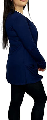 Load image into Gallery viewer, Ladies Long Sleeve Pocket Cardigan Womens Top Sizes 8-14