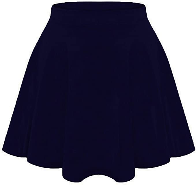 LUXE DIVA Girls Skater Skirt Flared High Waisted Flippy Stretch Mini Tutu Fancy School Skirts 5-14 Years