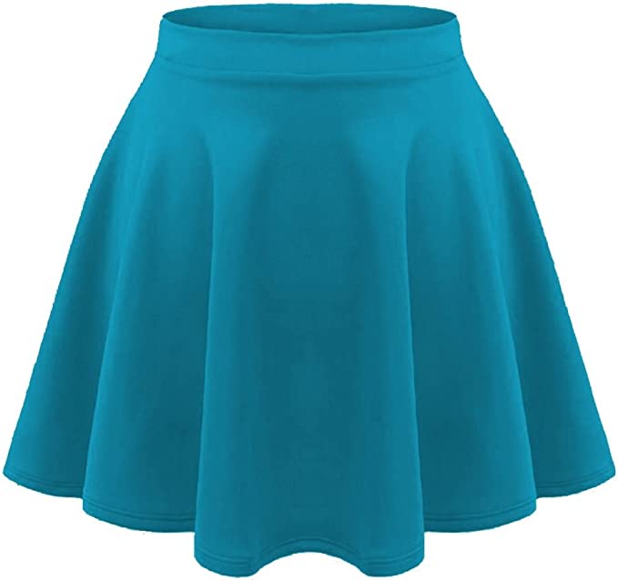LUXE DIVA Girls Skater Skirt Flared High Waisted Flippy Stretch Mini Tutu Fancy School Skirts 5-14 Years