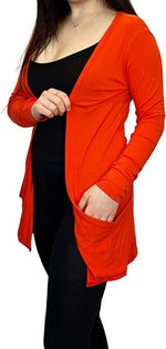 Load image into Gallery viewer, Ladies Long Sleeve Pocket Cardigan Womens Top Sizes 8-14